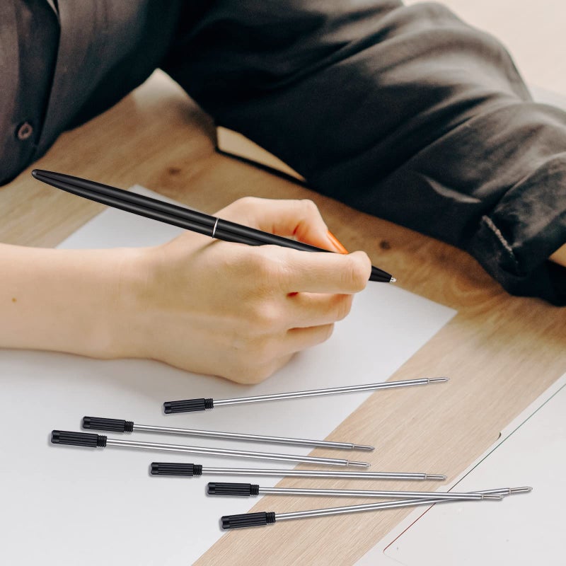 Wikult 20 Pieces Wikult Black Ballpoint Refill Compatible with Cross Pen, 1.0mm Medium Point, Smooth Writing German Ink Replaceable Refills for Your Pen - Image 4